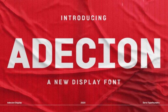 Adecion Font: Bold Display Typography for Marketing