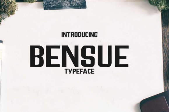 Bensue Font: A Geometric Display Typeface for Branding