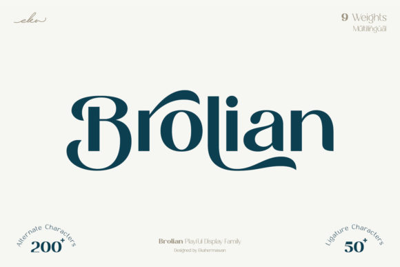Brolian: A Stylish Display Font That Elevates Small Business Branding