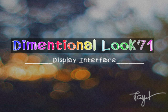 Dimensional Look71 Font for Modern Web Design
