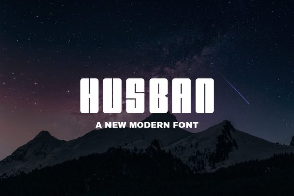 Husban: A Bold Display Font for Impactful Marketing Visuals