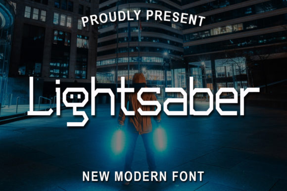 Lightsaber: A Techno Display Font for Bold Branding Projects
