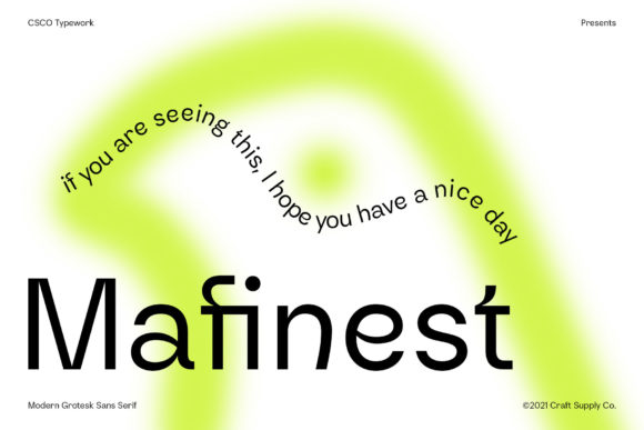 Mafinest: A Modern Grotesk Sans Serif Font for Makers and Sellers
