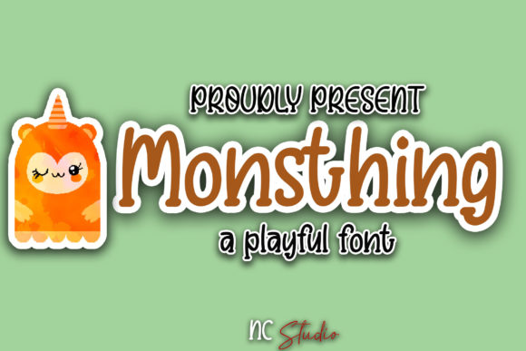 Monsthing: A Playful Display Font for Cheerful Branding Projects