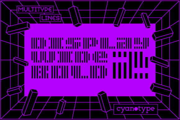 MultiType Lines Display Wide Bold 2: A Trendy Pixel Font for Bold Marketing Visuals