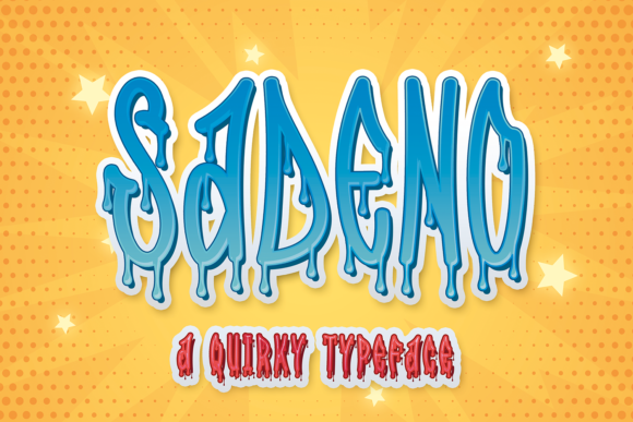 Sadeno: A Bold Display Font for Creepy-Cool Marketing Designs