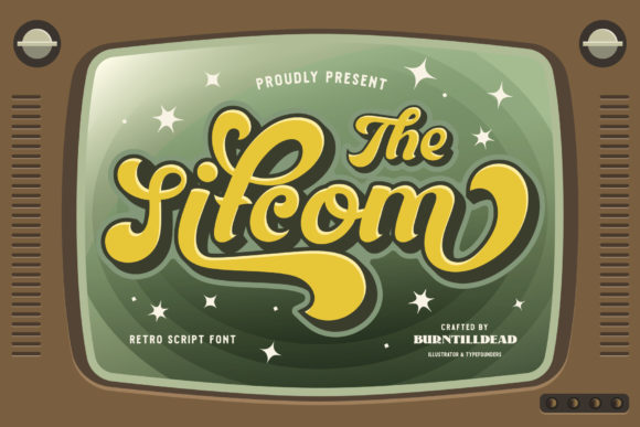 The Sitcom: A Bold Display Font for Handmade Labels, Invitations, and Creative Packaging