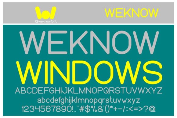 Weknow Windows: A Sharp Display Font for Handmade Labels, Invitations, and More
